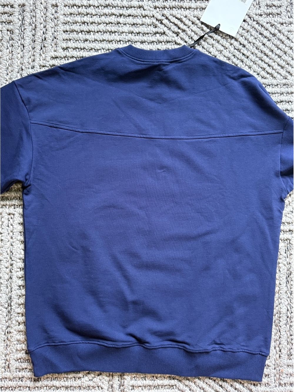 New LOVE MOSCHINO $365 Dark Blue Heather AircraftPrint FleeceSweatshirt Turkey M - Picture 5 of 6